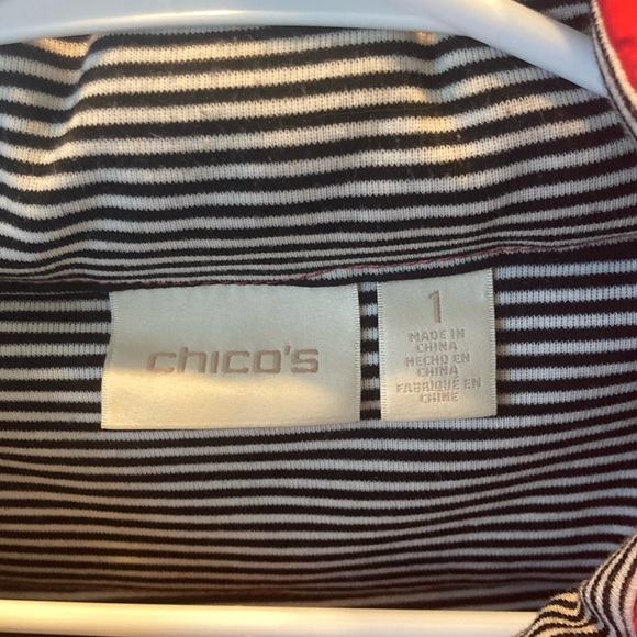 Chico's EUC Red elbow length sleeve Puffer Jacket Sz 1/M 8-10 - Picture 2 of 6